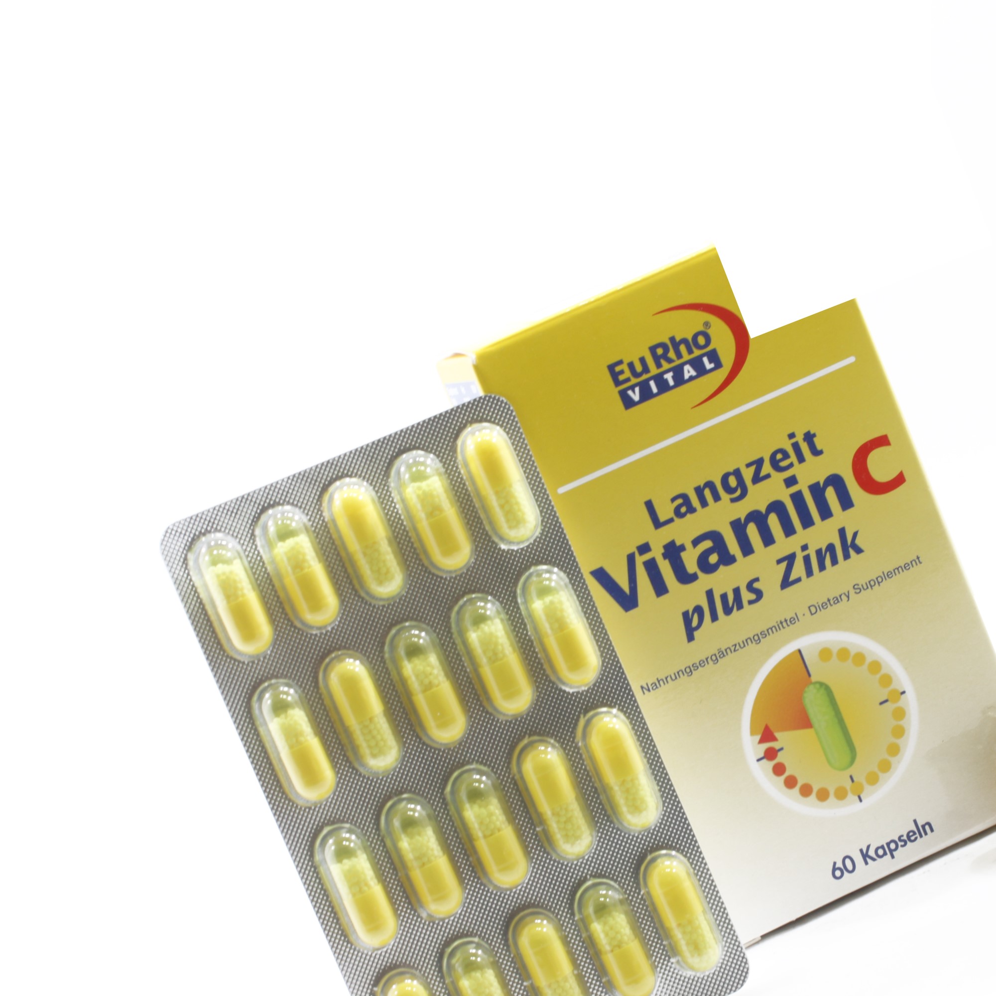 کپسول زینک پلاس ویتامین ث 60 یوروویتال عدد-Zinc plus C EurhoVital