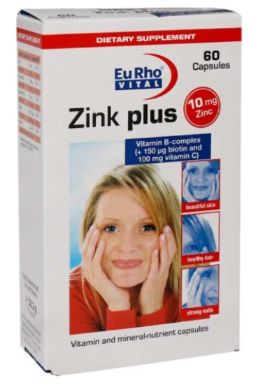 کپسول زینک پلاس 10 میلی گرم یوروویتال 60عدد-Zinc plus 10mg Eurhovital