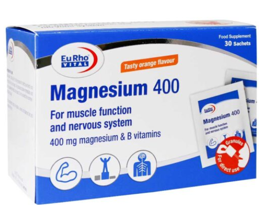 ساشه منیزیم 400یوروویتال 30 عدد-EURHO VITAL MAGNESIUM 30 SACHETS