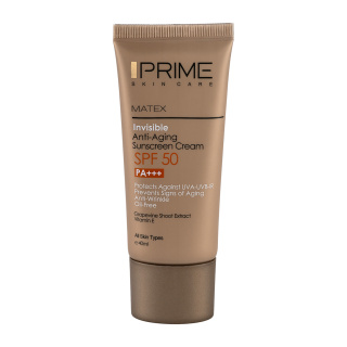 کرم ضد آفتاب جوان کننده بی رنگ SPF50 پریم